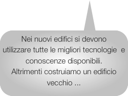 Nei nuovi edifici si devono utilizzare tutte le migliori tecnologie  e conoscenze disponibili.
Altrimenti costruiamo un edificio vecchio ...